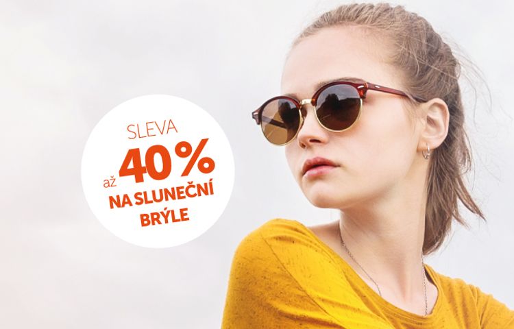 Sleva až 40 % na sluneční brýle